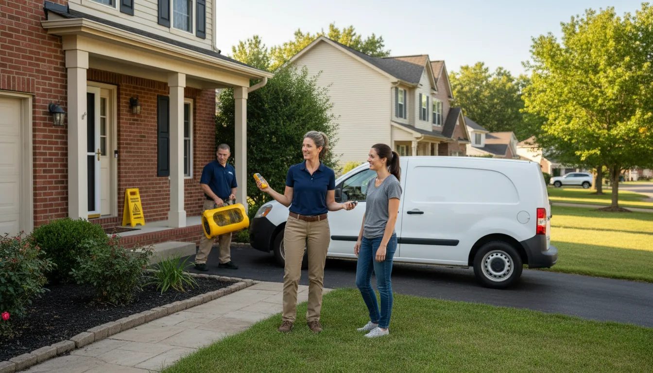 Residential water damage restoration in Aston, PA
